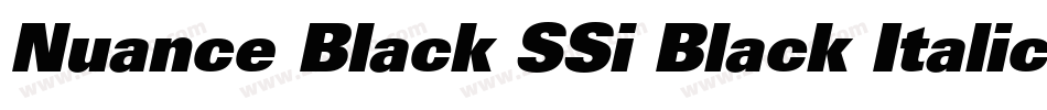 Nuance Black SSi Black Italic字体转换